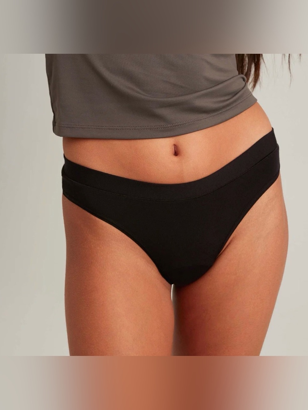 Saalt Comfort Thong Black Large NWT IN PACKAGE